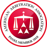 2018 AAA (American Arbitration Association) Panel Member